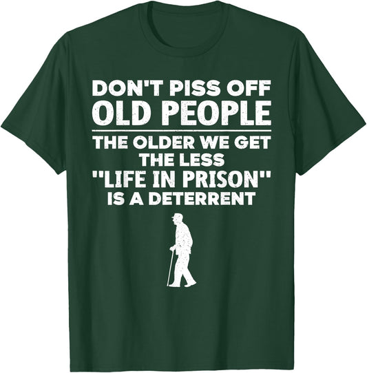 Funny Old People Gag For Grandpa Grandma Men Getting Old T-Shirt - T-Shirt | Forest