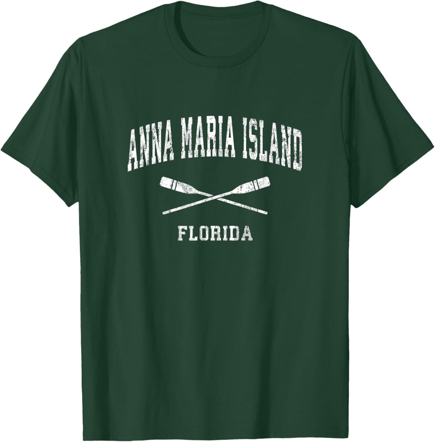 Anna Maria Island Florida Vintage Nautical Paddles Sports Oa T-Shirt - T-Shirt | Forest