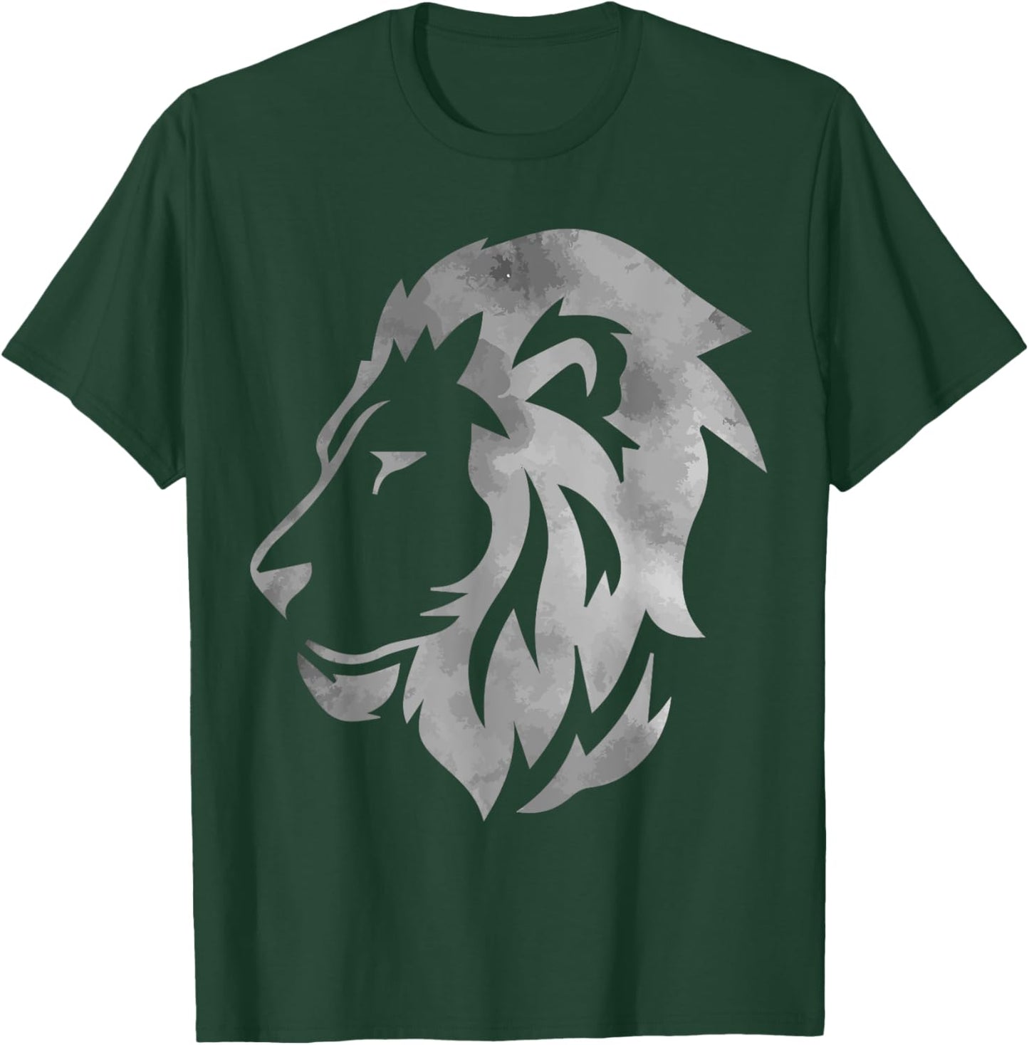 Lion Art Funny Felidae Large Cat Lover Outfit Men Women Kids T-Shirt - T-Shirt | Forest