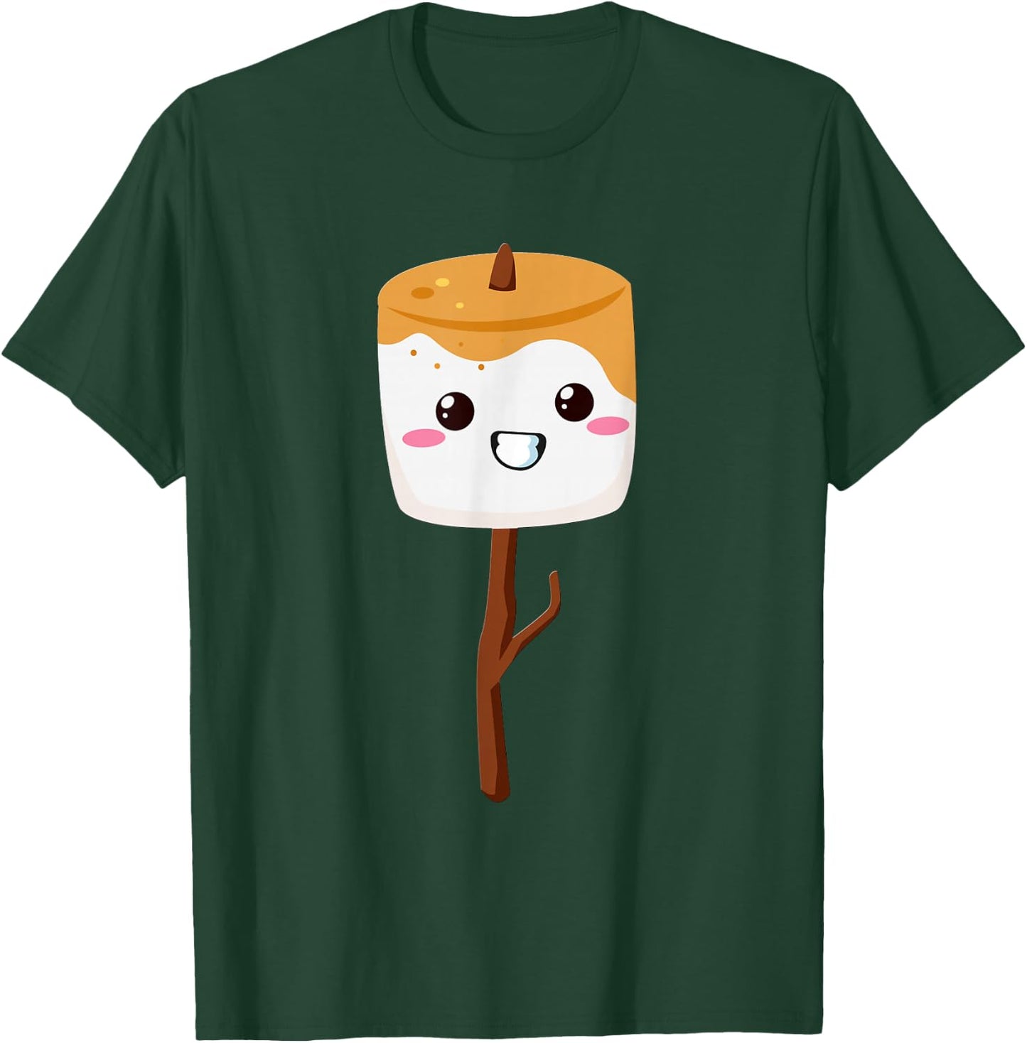 Kawaii Halloween Group Costume S'mores Marshmallow Sticks T-Shirt - T-Shirt | Forest
