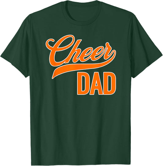 Cheer Dad Blue and Orange Cheerleading Matching Parents T-Shirt - T-Shirt | Forest