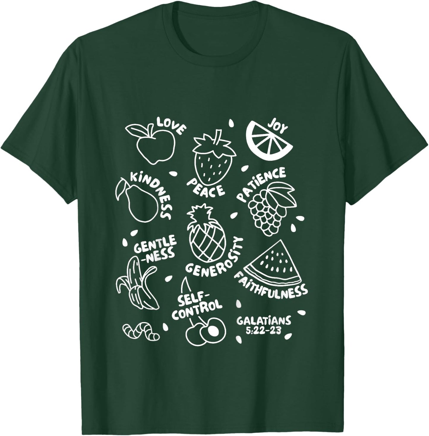 Fruit of the Spirit Christian Biblical Toddler Child Of God T-Shirt - T-Shirt | Forest