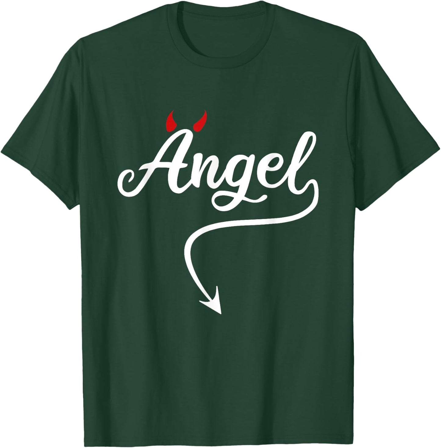 Devil Angel Costume Angel vs Devil Angel and Devil Halloween T-Shirt - T-Shirt | Forest