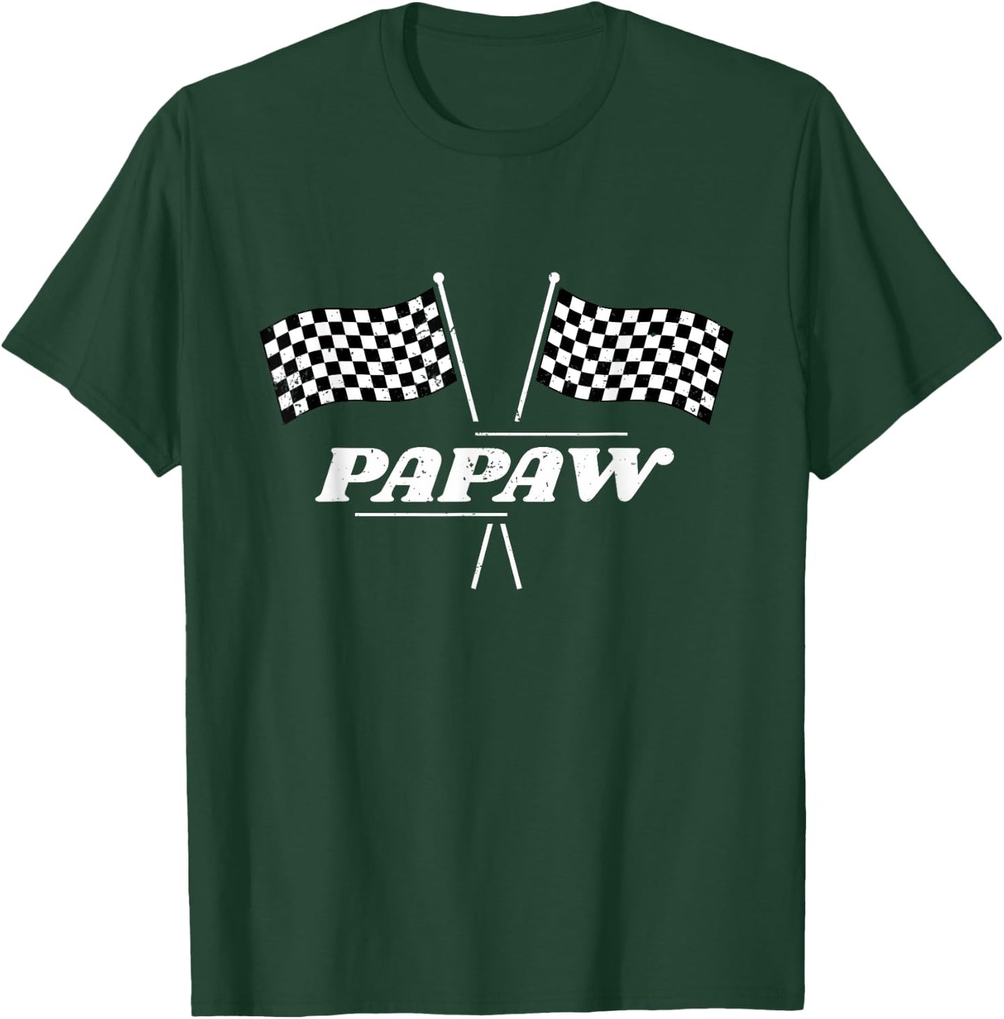 Pit Crew Papaw Racing Car Family Matching Birthday Party T-Shirt - T-Shirt | Forest