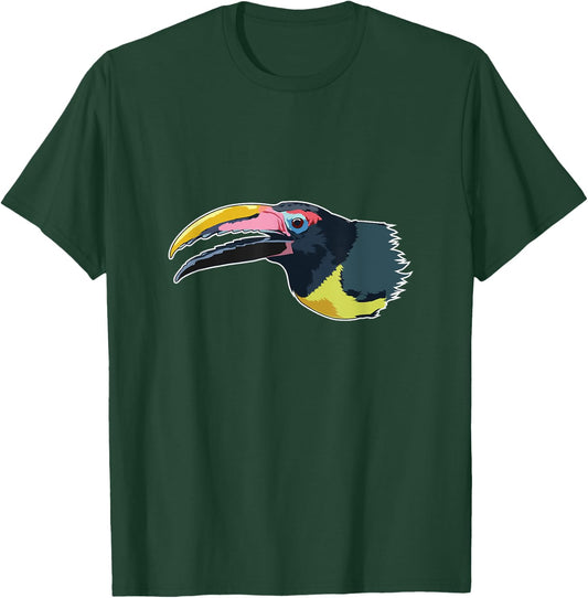 Green Aracari Toucan Bird T-Shirt - T-Shirt | Forest