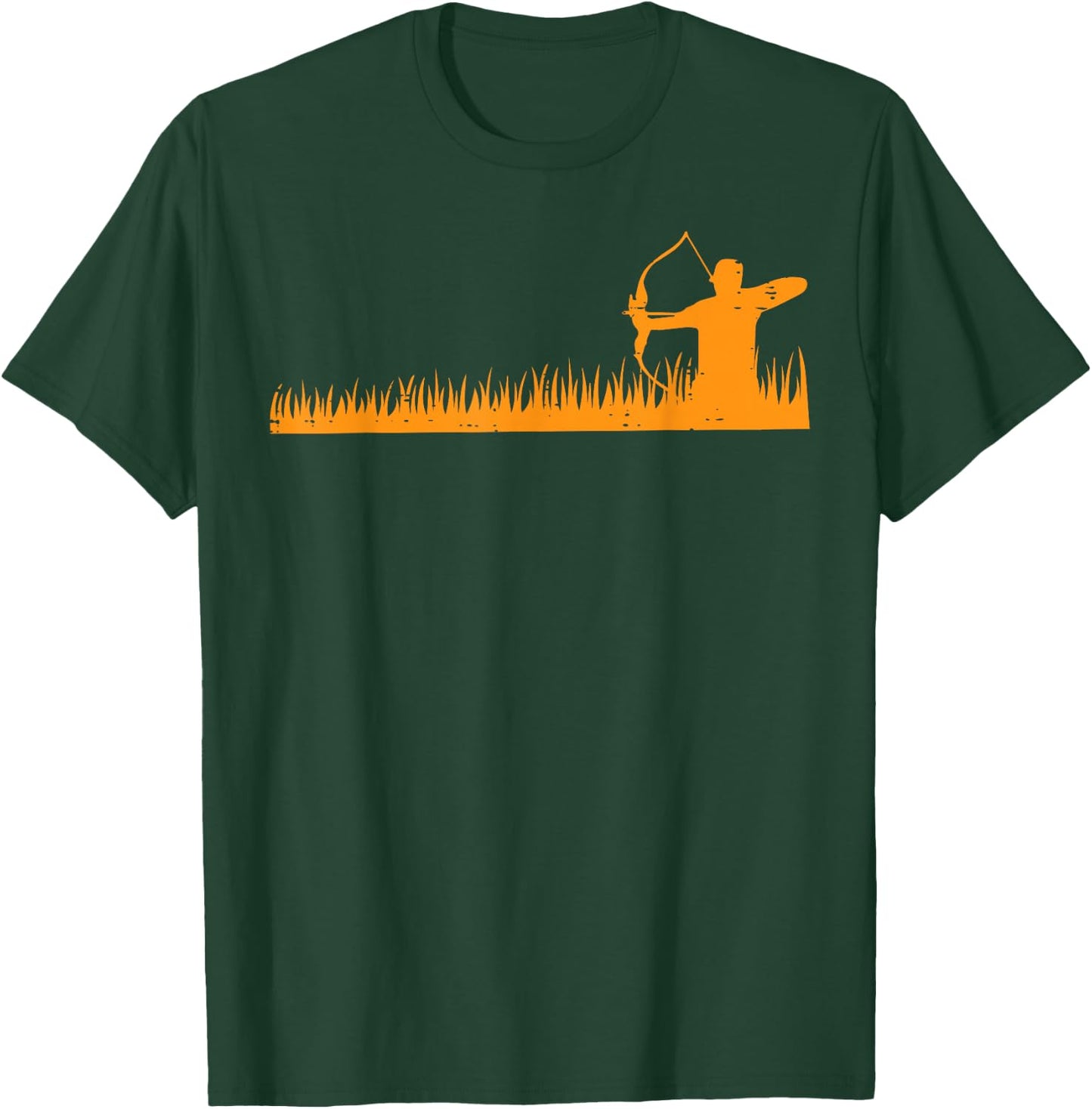 Bow Hunting Archer in Grass Archery Hunter Men Women Kids T-Shirt - T-Shirt | Forest