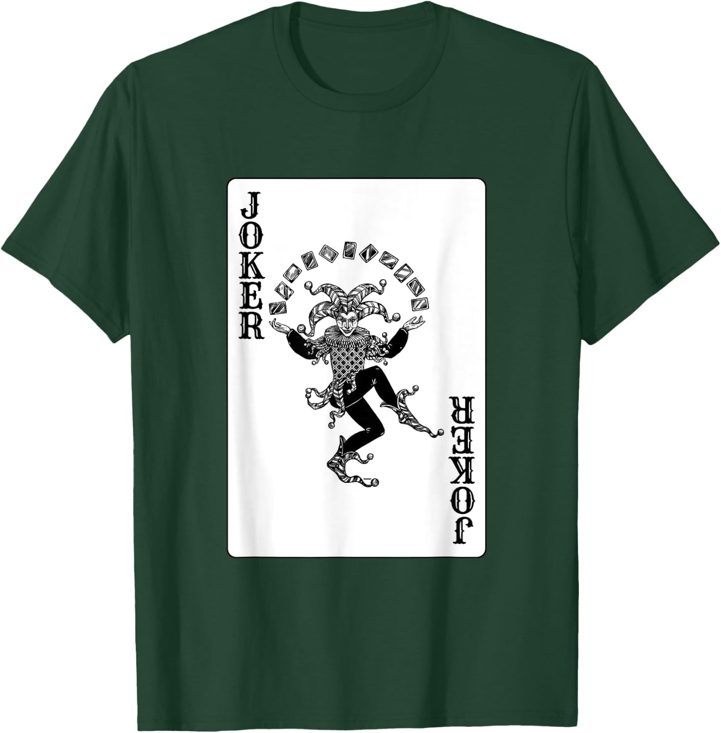 Joker Casino Poker Card Games Playing Cards Black Jack T-Shirt - T-Shirt | Forest