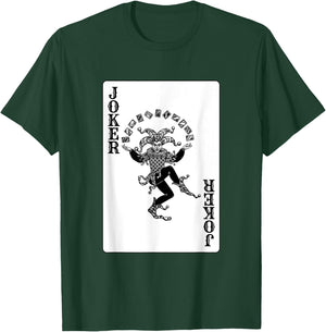 Joker Casino Poker Card Games Playing Cards Black Jack T-Shirt - T-Shirt | Forest