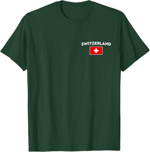 Switzerland Flag Suisse Swiss Schweiz White Red T-Shirt - T-Shirt | Forest