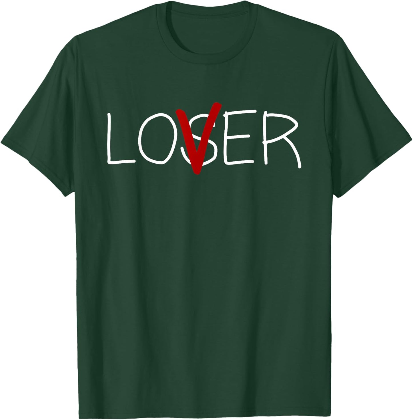 Loser Lover Club Co. Loser Lover Horror , -Adults, Short Sleeve, Black, Small T-Shirt - T-Shirt | Forest