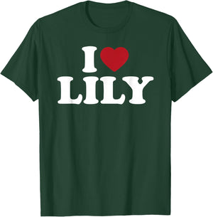 I Love Lily, I Heart Lily Red Heart T-Shirt - T-Shirt | Forest