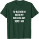 Rather Be With My Bulldog Dog Lovers Men Women Bulldog T-Shirt - T-Shirt | Forest