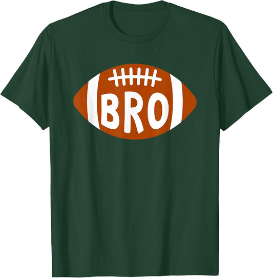 Football Player's Brother Proud Football Bro - Men's Black Sports - Small - Short Sleeve - - Modern Applique - Football Theme - Casual Wear T-Shirt - T-Shirt | Forest