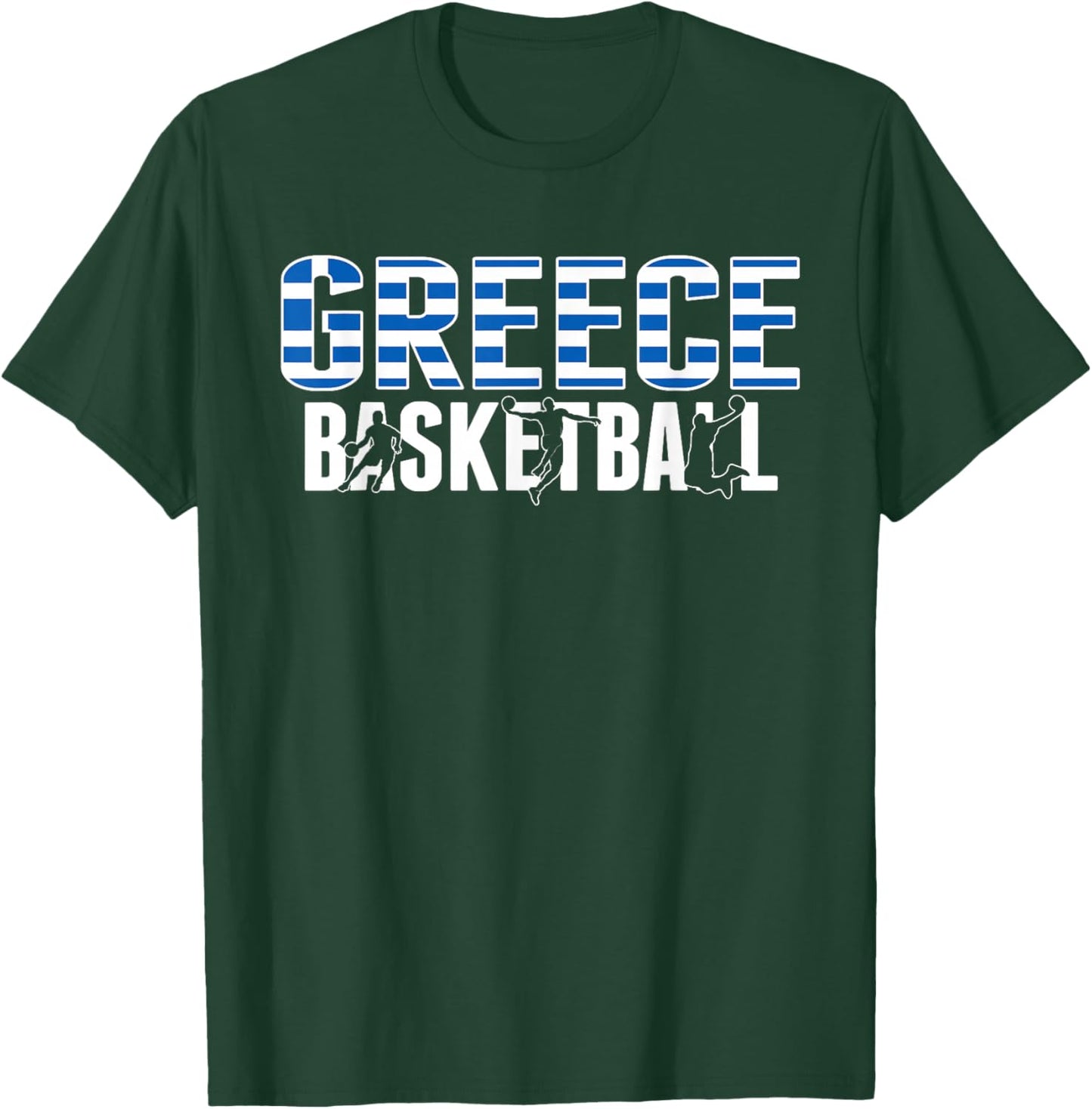 Greece Basketball Lovers Jersey Support Greek Baller Team T-Shirt - T-Shirt | Forest