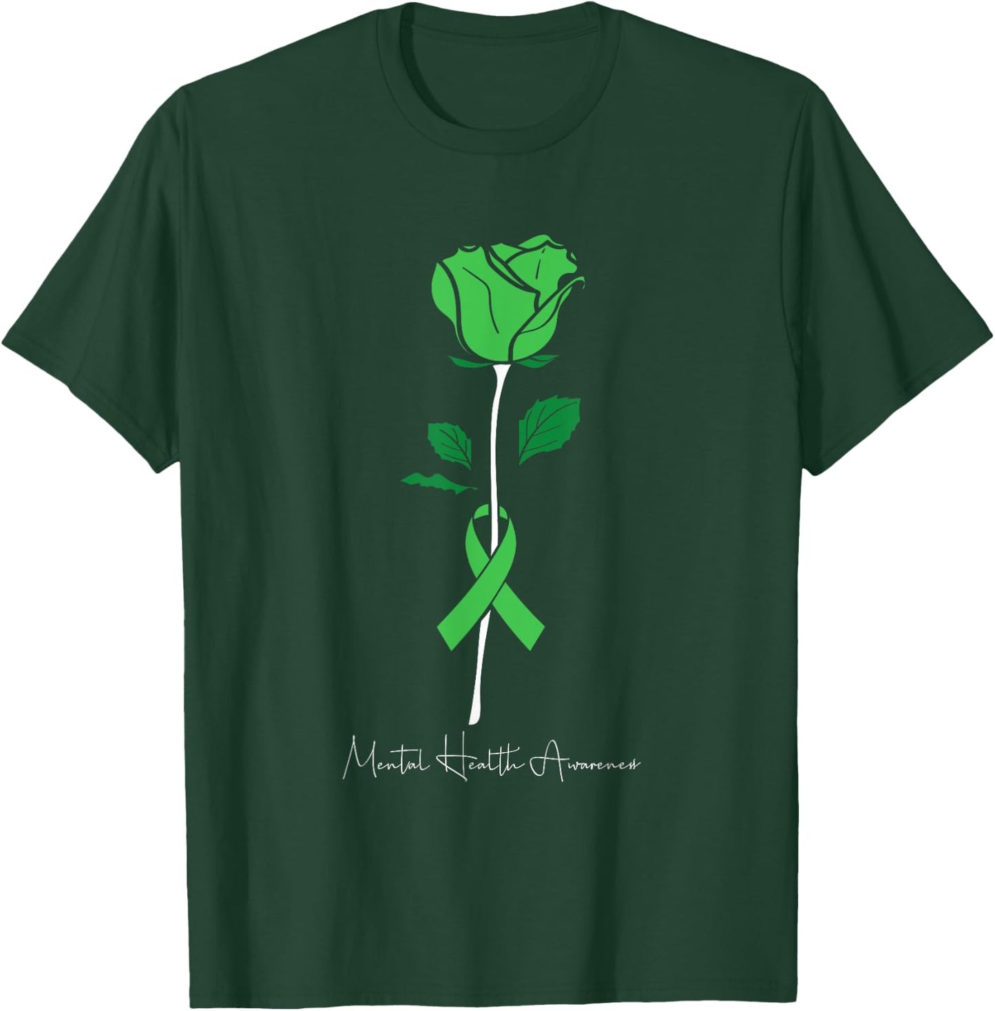 Mental Health Awareness Warrior Counselor Therapist T-Shirt - T-Shirt | Forest