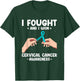 I Fought I Won White Teal Ribbon Cervical Cancer Awareness T-Shirt - T-Shirt | Forest