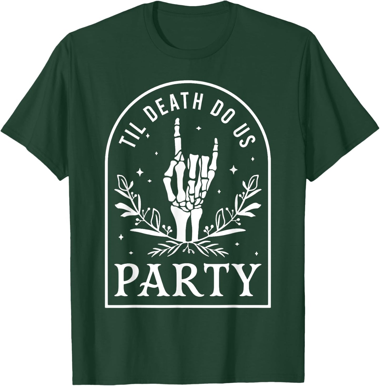 Til Death Do Us Party Retro Halloween Bachelorette Matching T-Shirt - T-Shirt | Forest