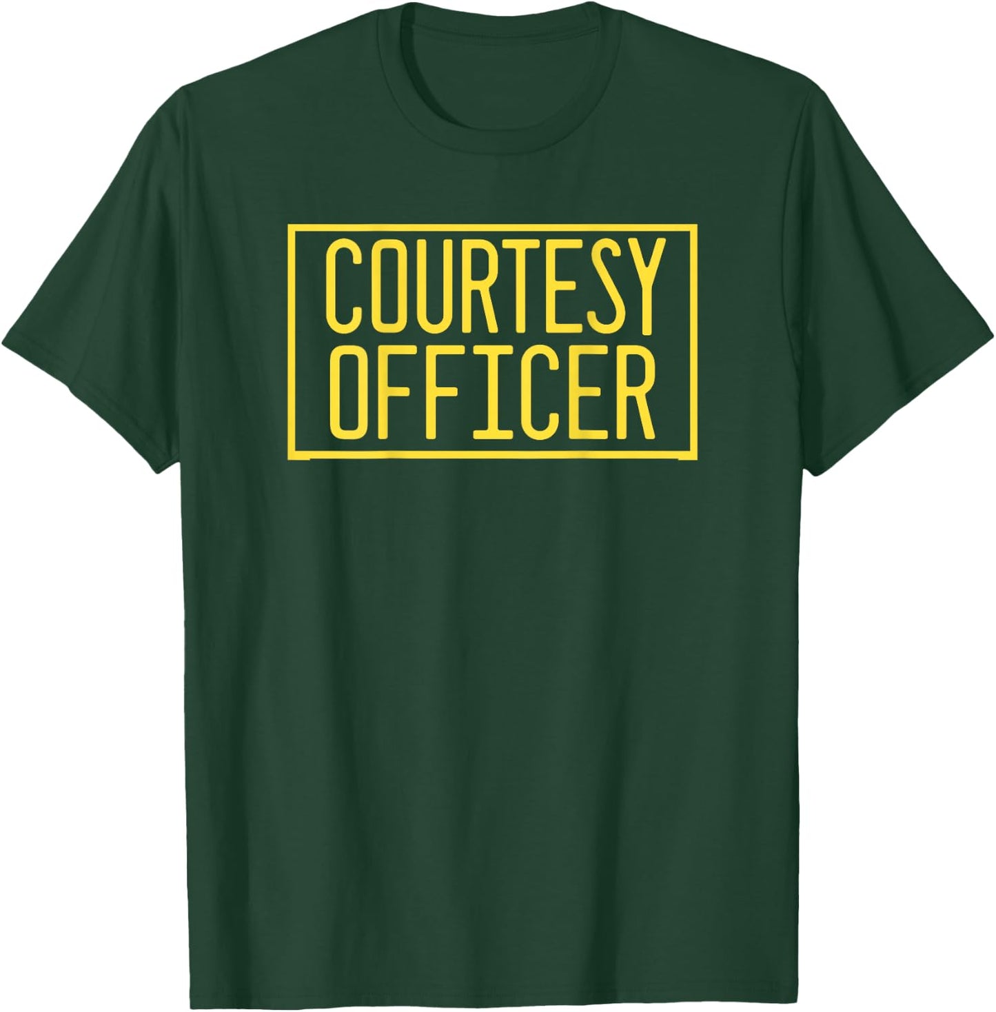 Courtesy Officer Back Side Print T-Shirt - T-Shirt | Forest