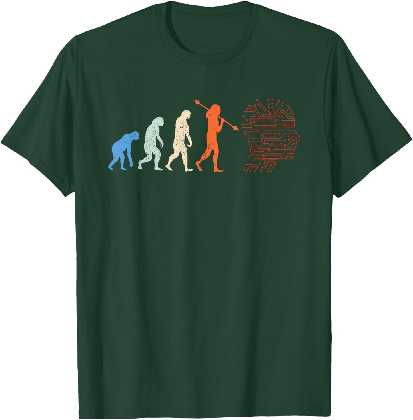 Artificial Intelligence Evolution - Funny AI Evolution T-Shirt - T-Shirt | Forest