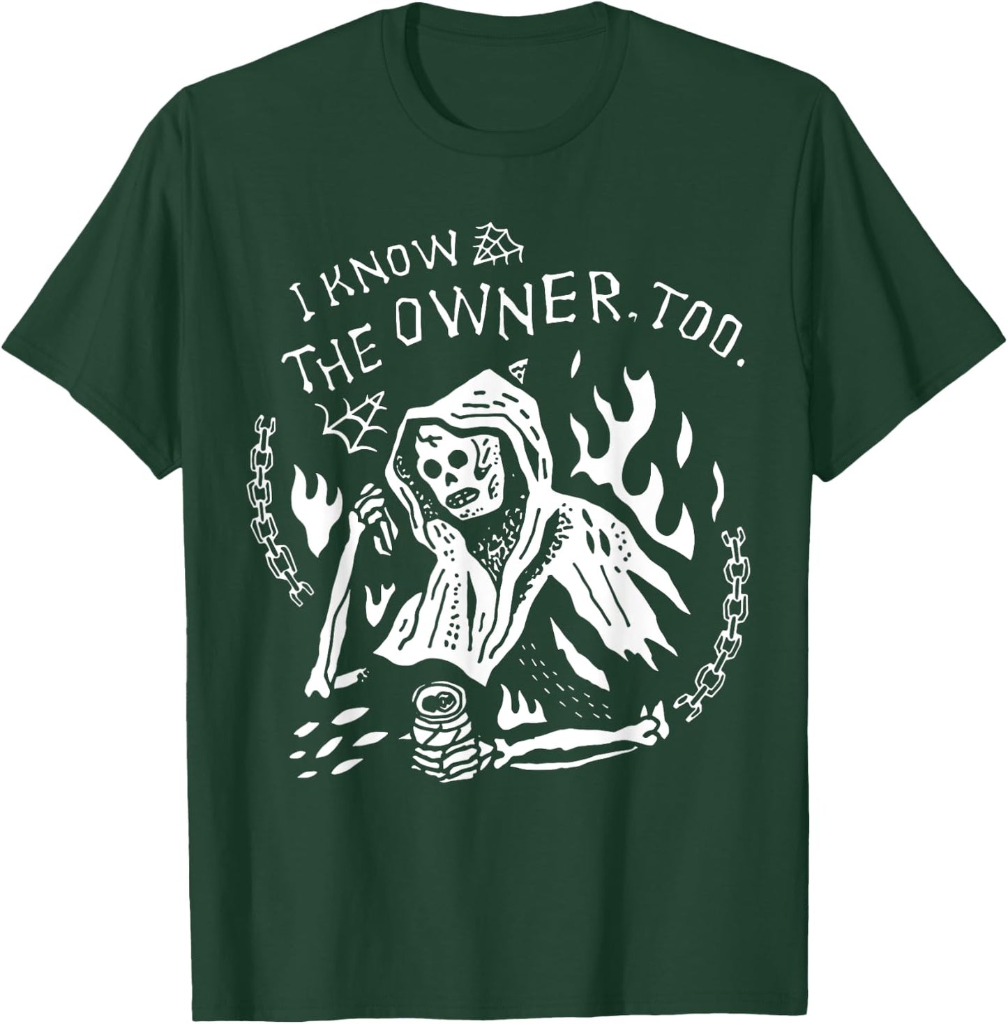 I Know The Owner Too Tattoo Skeleton Skull T-Shirt - T-Shirt | Forest