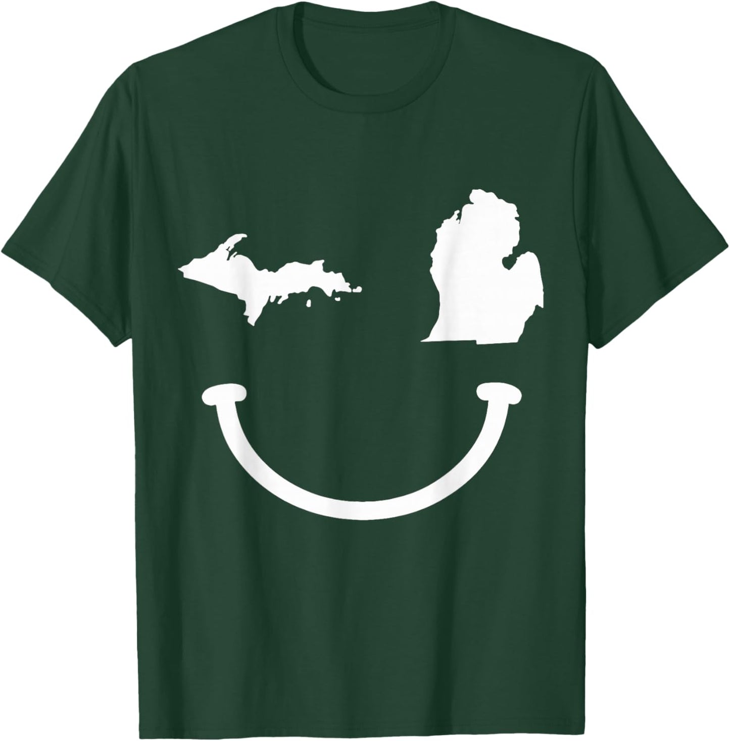Michigan Pride State Map Vintage Funny T-Shirt - T-Shirt | Forest