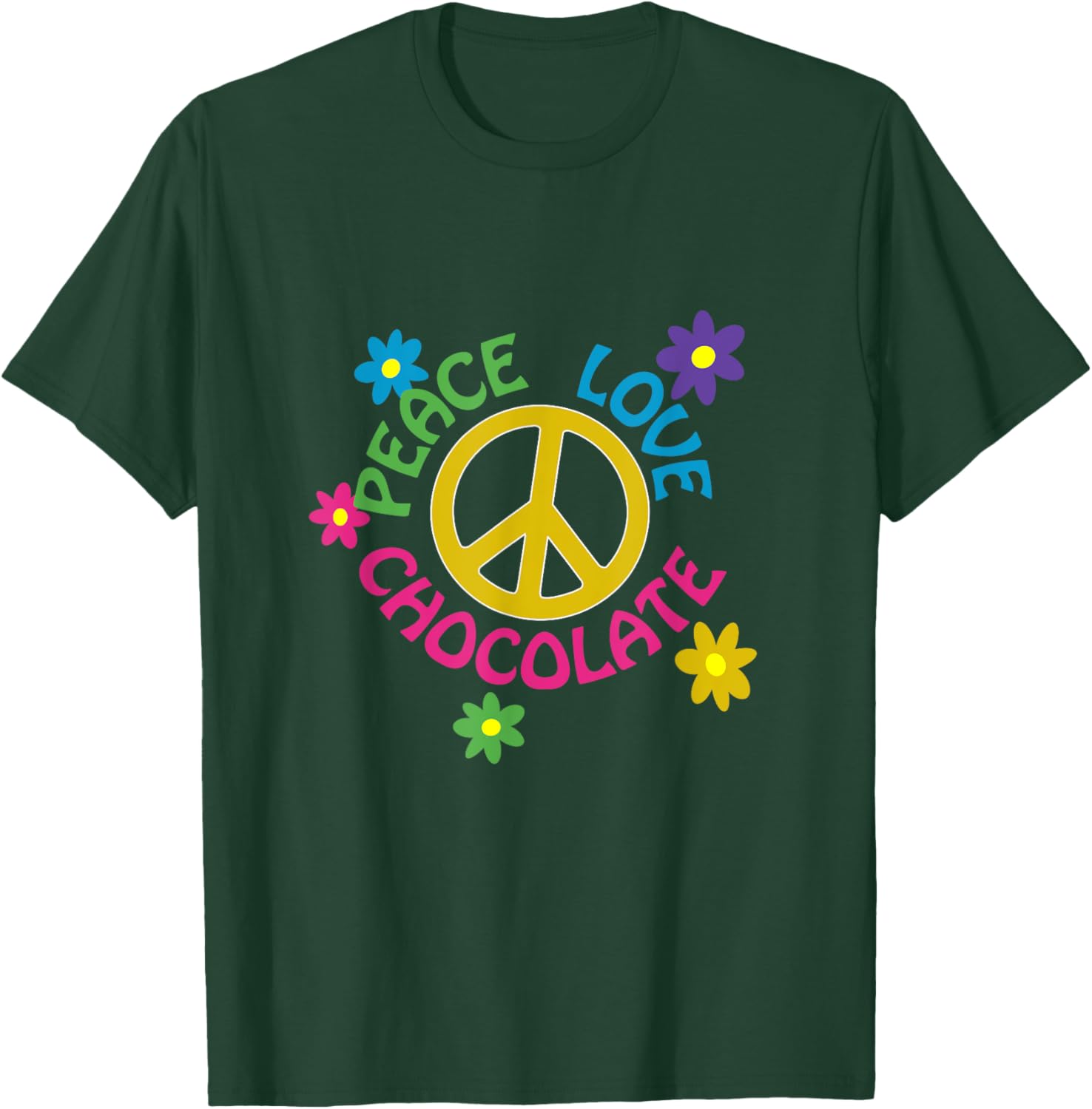 Peace Love Chocolate T-Shirt - T-Shirt | Forest