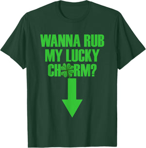 Wanna Rub My Lucky Charm Men's St. Patrick's Day T-Shirt - T-Shirt | Forest
