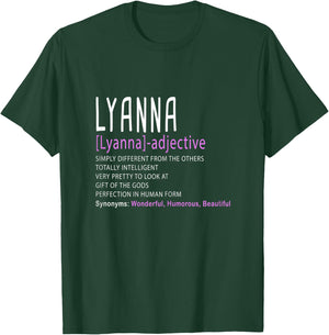 Personalized Name Description Lyanna T-Shirt - T-Shirt | Forest