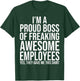 I'm A Proud Boss Of Freaking Awesome Employees T-Shirt - T-Shirt | Forest