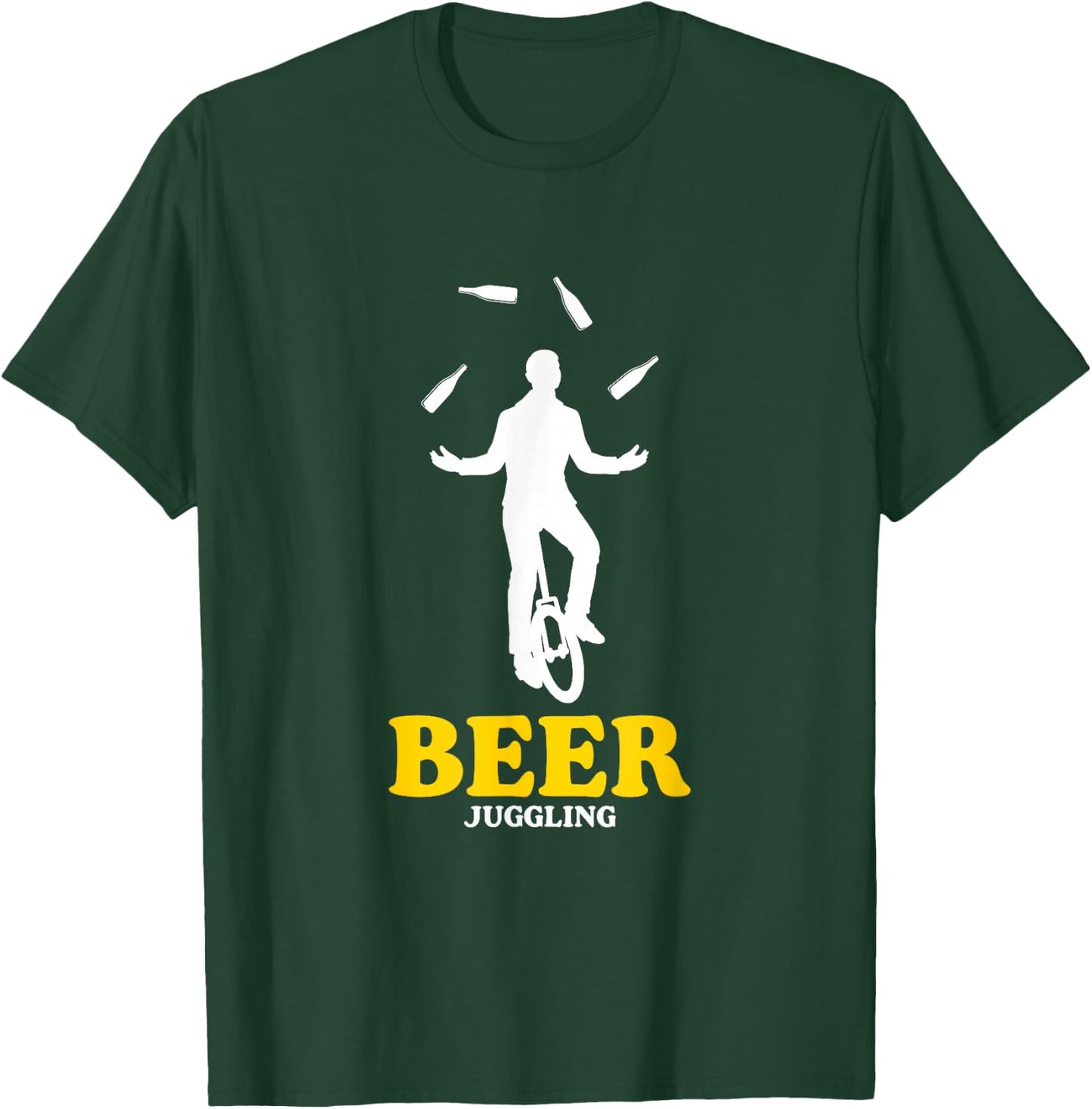 Funny Beer Juggling | Beer Bottles Juggler T-Shirt - T-Shirt | Forest