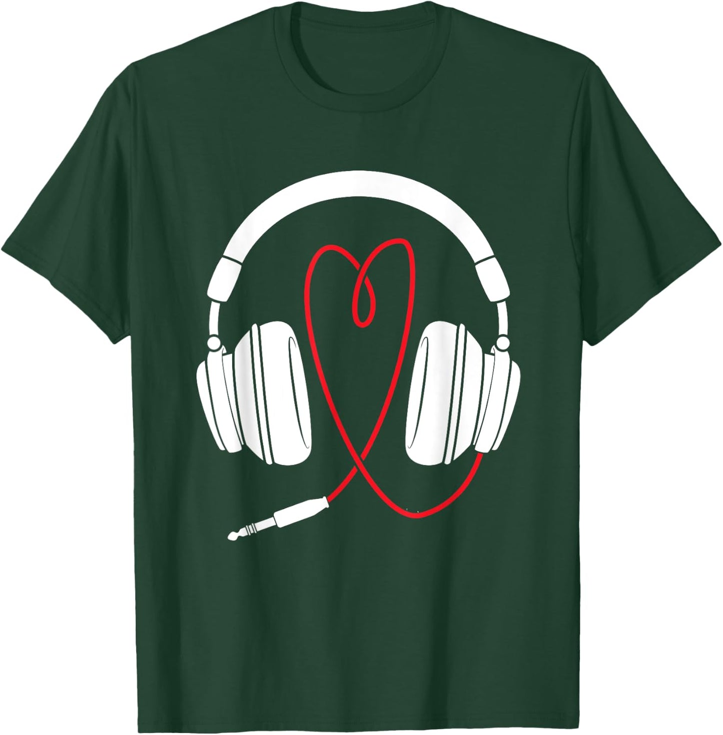 Beautiful Artsy Headohones Design - Music Love -head Phones T-Shirt - T-Shirt | Forest