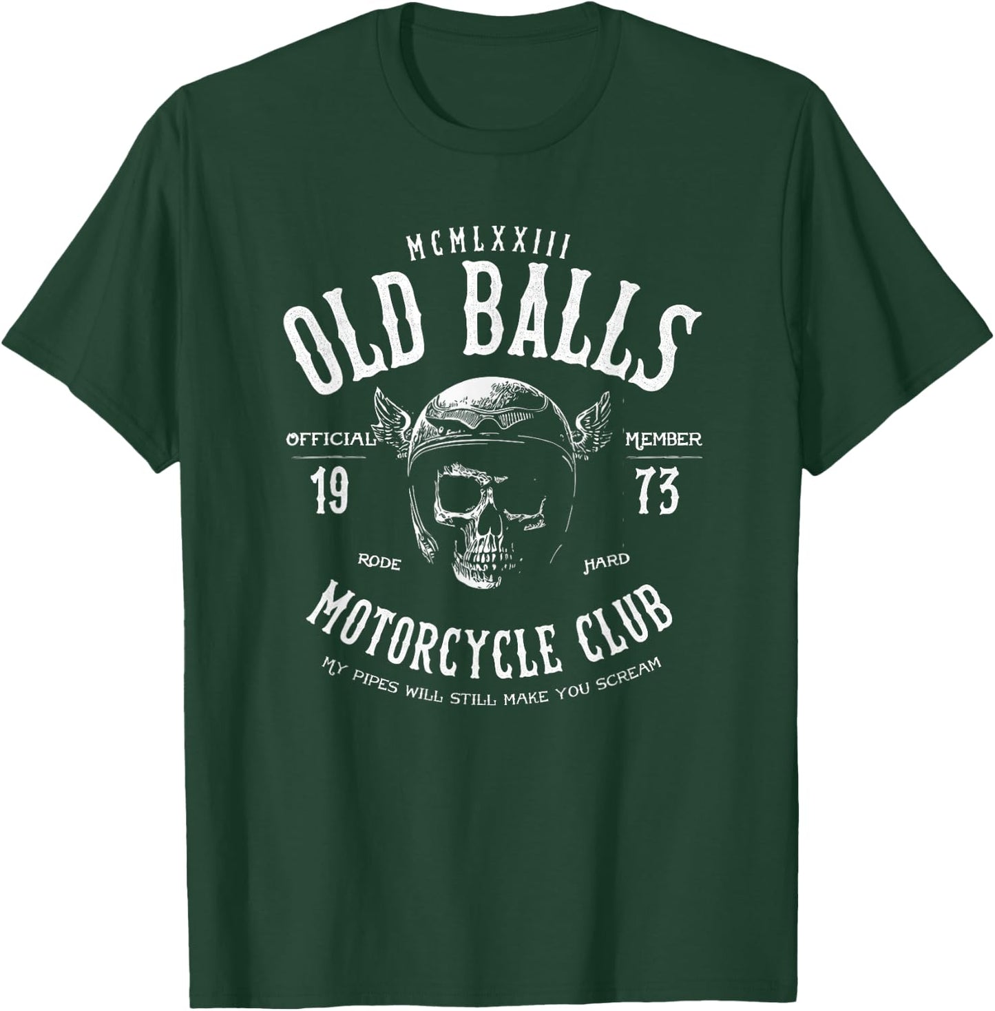The Old Balls Club Vintage Motorcycle 50th Birthday - Men's Classic Fit Black - Small T-Shirt - T-Shirt | Forest