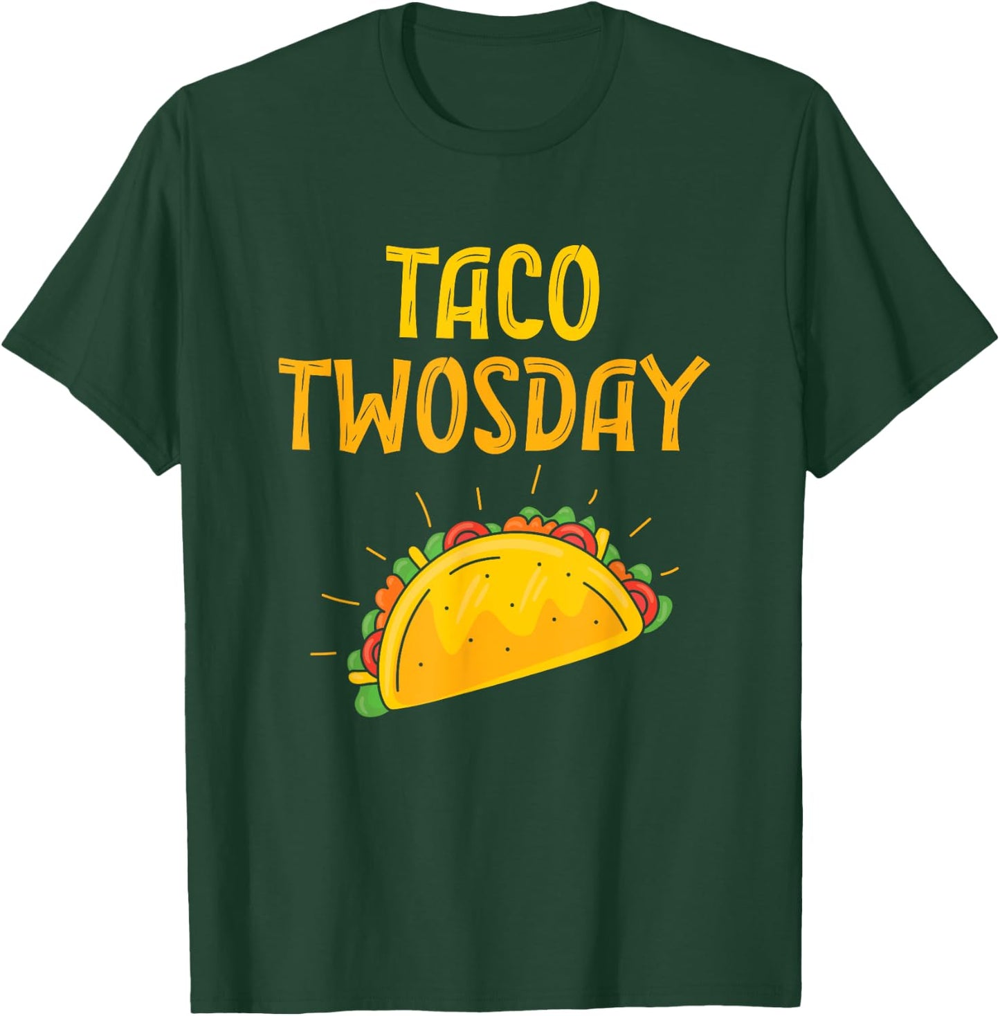 Taco Twos Day Party Taco Girl Boy 2 Year Old Taco Twosday T-Shirt - T-Shirt | Forest