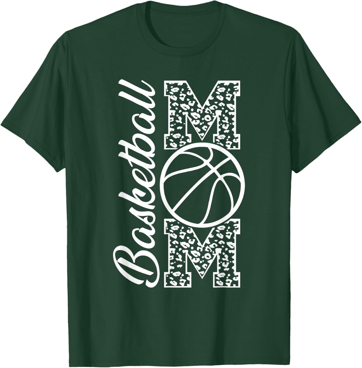 Basketball Mom Leopard Print Cheetah Proud Mother Mom T-Shirt - T-Shirt | Forest