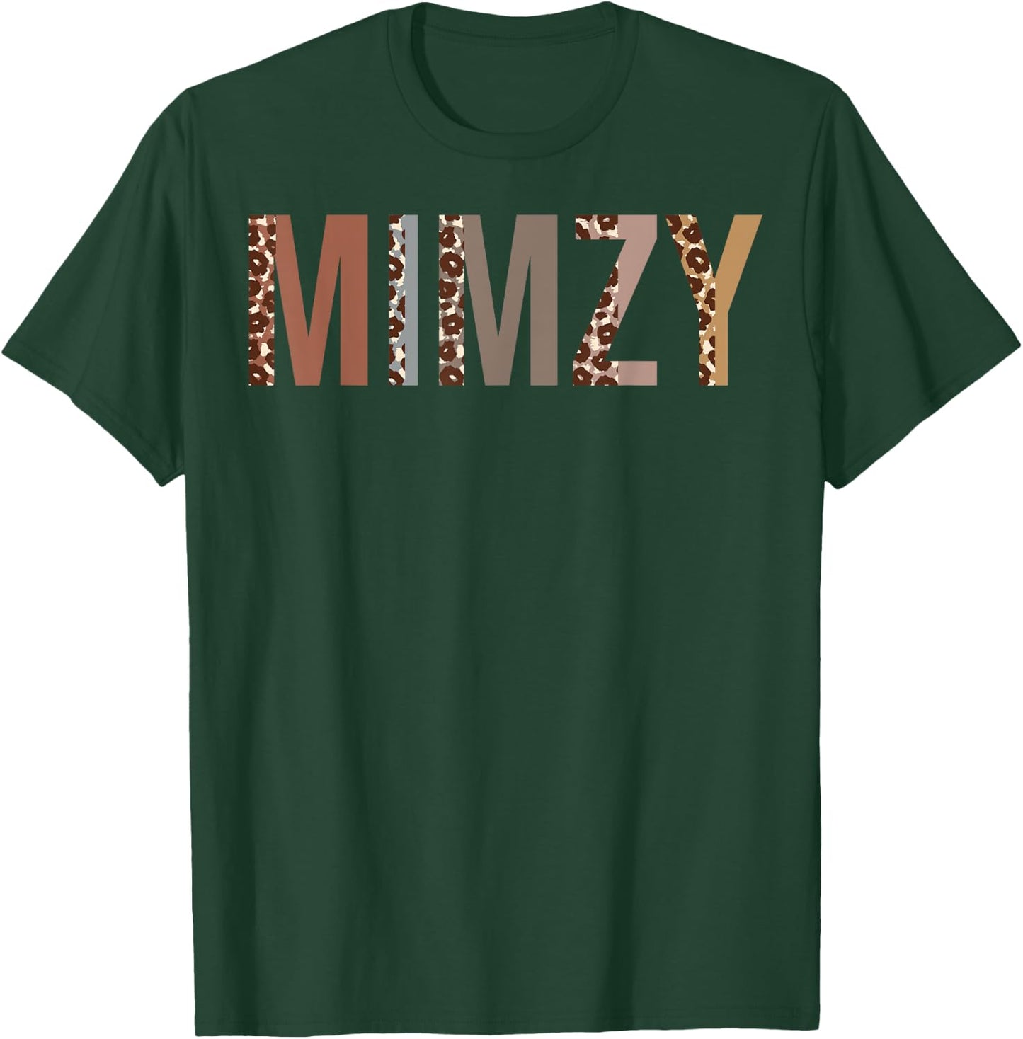 Mimzy Leopard Print Mom Cute Mothers Day Funny Grandma T-Shirt - T-Shirt | Forest