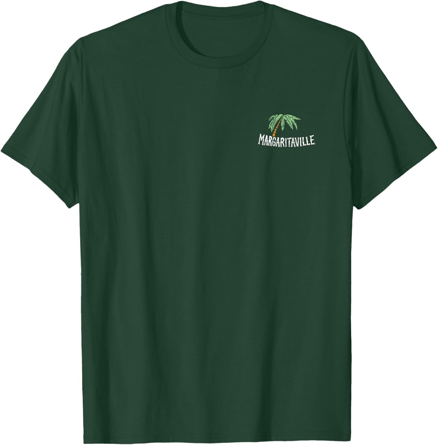 Margaritaville Wastin Away Again in Margaritaville -Adults Black Palm Tree Tropical Classic Fit Short Sleeve T-Shirt - T-Shirt | Forest