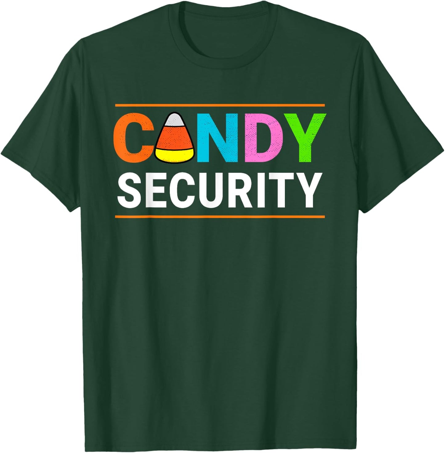 Halloween Candy Corn CANDY SECURITY Funny Halloween T-Shirt - T-Shirt | Forest