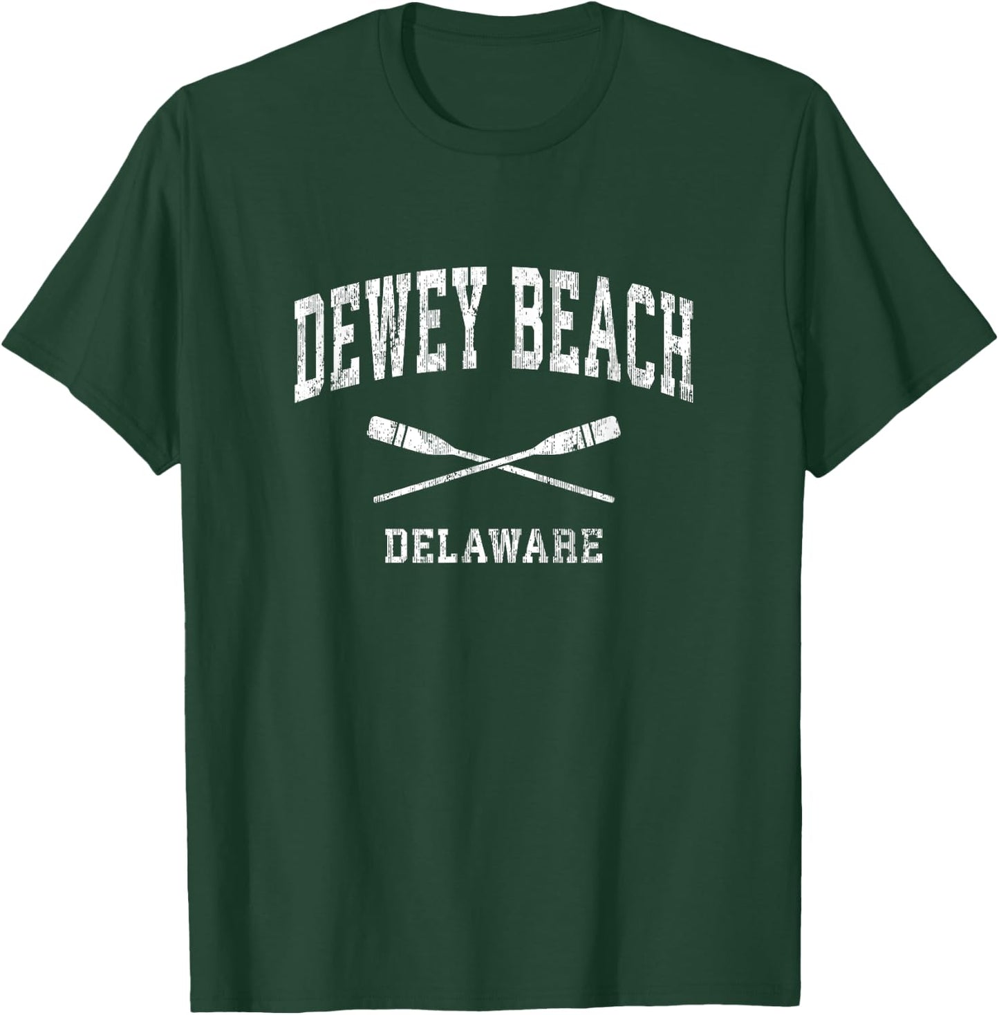 Dewey Beach Delaware Vintage Nautical Paddles Sports Oars T-Shirt - T-Shirt | Forest