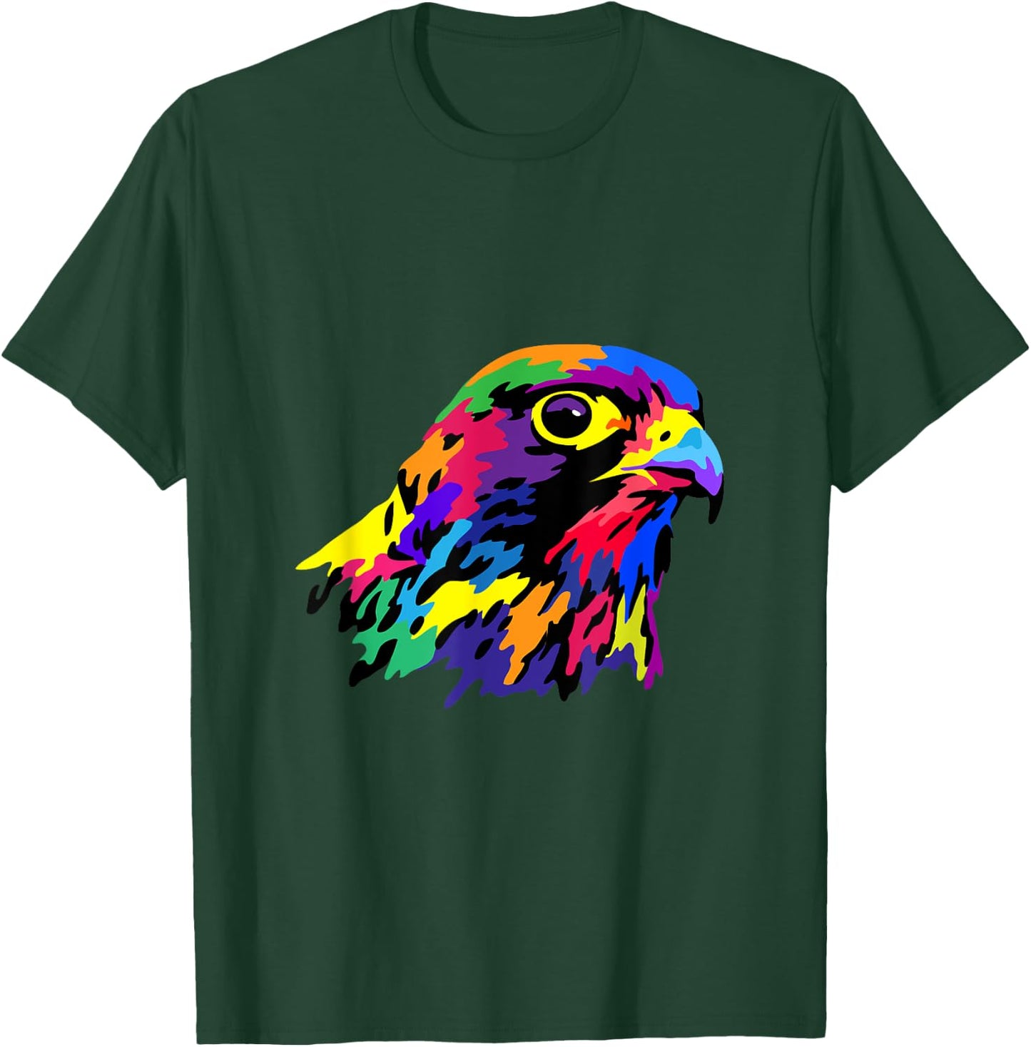 Pop Art Peregrine Falcon Hawk Falconry Bird Lover Birder T-Shirt - T-Shirt | Forest