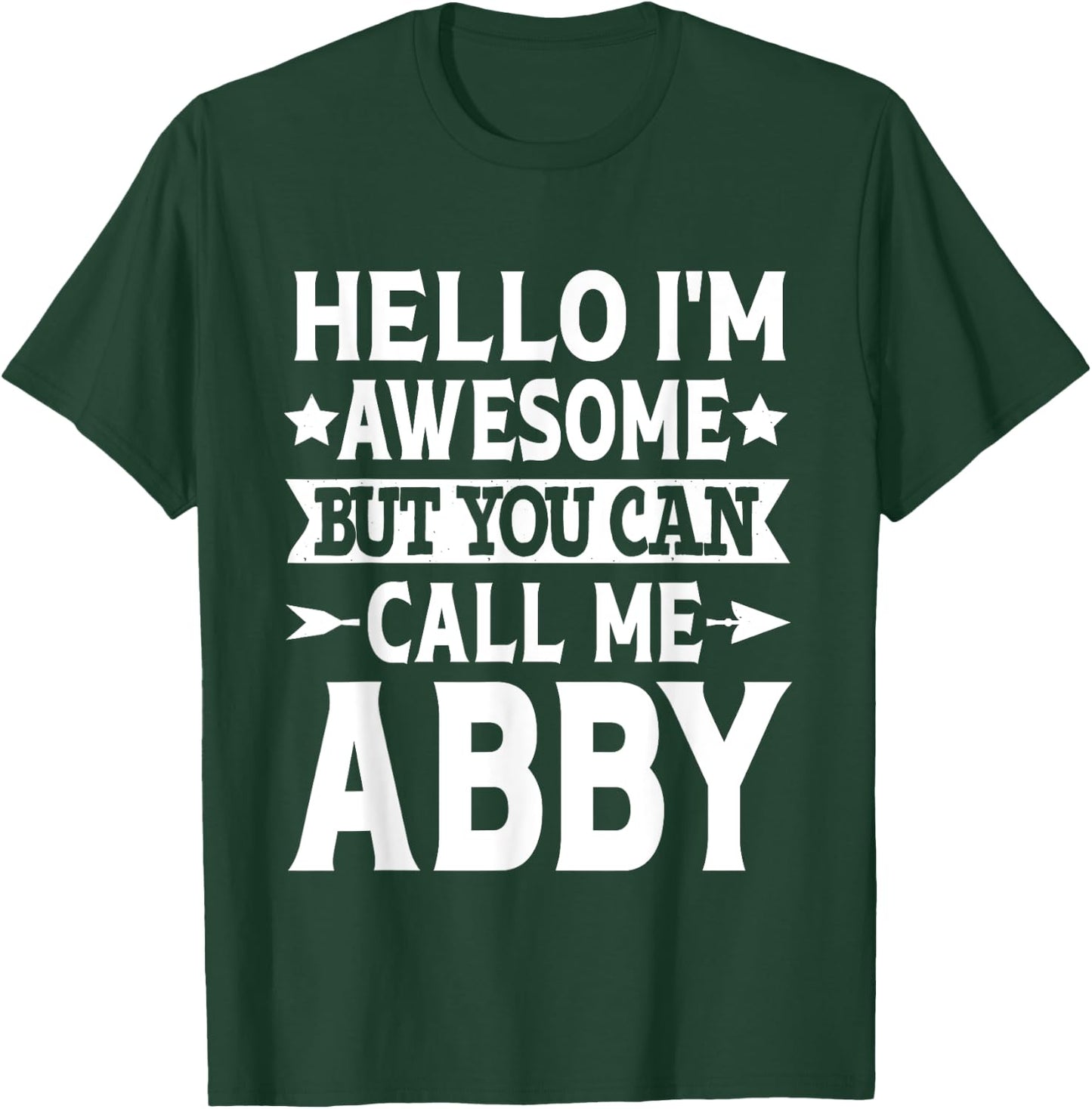 Abby Gifts Women Girl Name Birthday - Black, Small - Short Sleeve, Regular Fit - Casual, Button-Down Collar, Lace Embellished - Girls, Women T-Shirt - T-Shirt | Forest