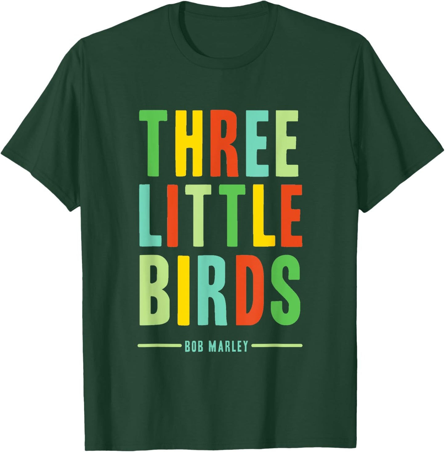 Official Bob Marley Three Little Birds T-Shirt - T-Shirt | Forest