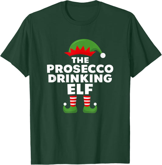 The Prosecco Drinking Elf T-Shirt - T-Shirt | Forest