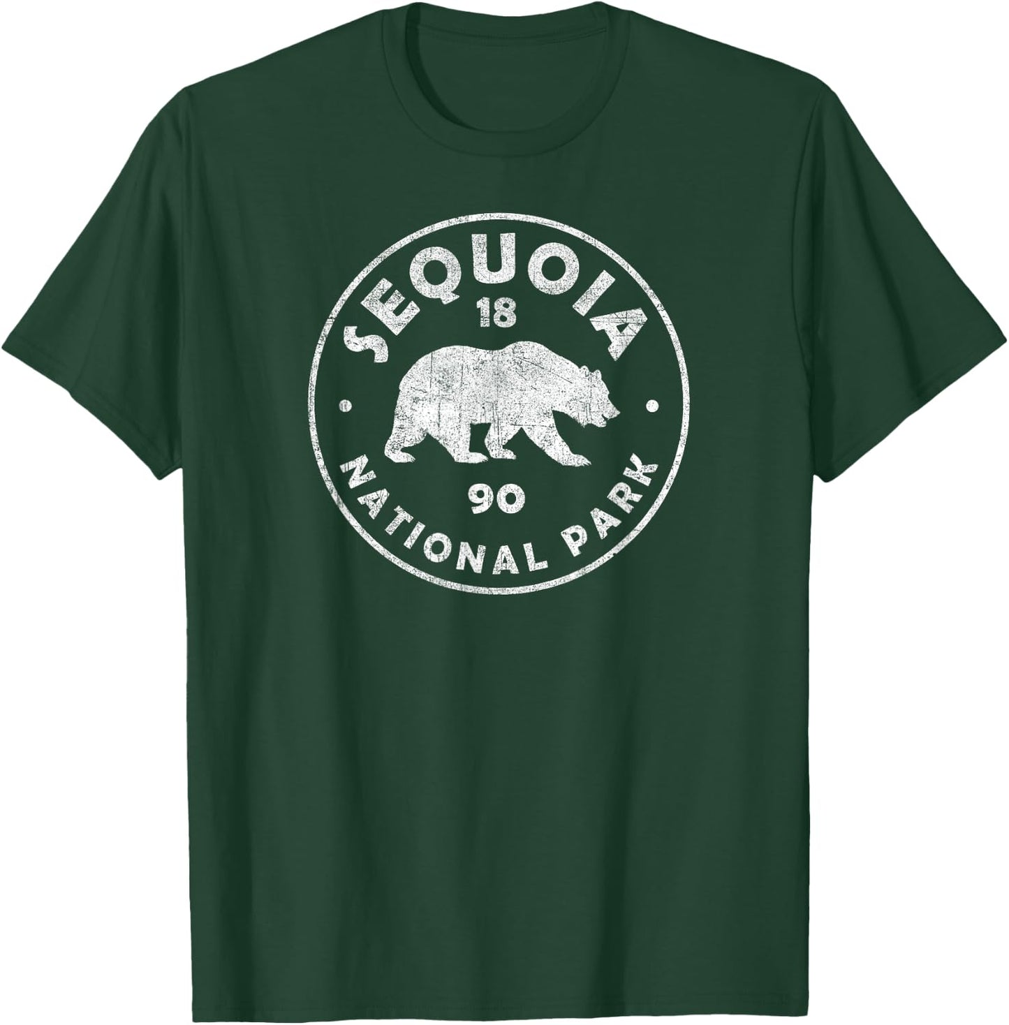 Retro Sequoia National Park Souvenir Women Men Kids Hiking T-Shirt - T-Shirt | Forest