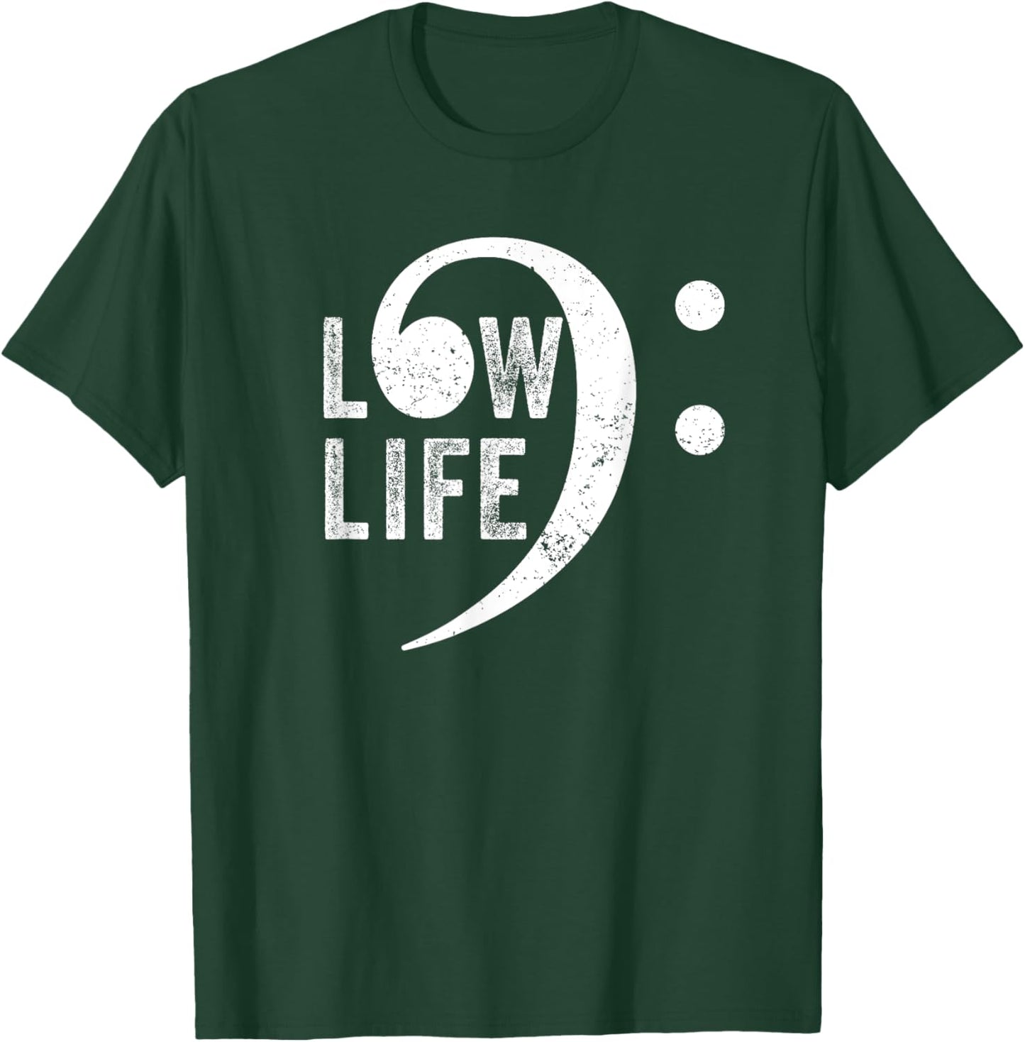 Bass Clef, Funny Low Life Music Marching Band Brass Note T-Shirt - T-Shirt | Forest
