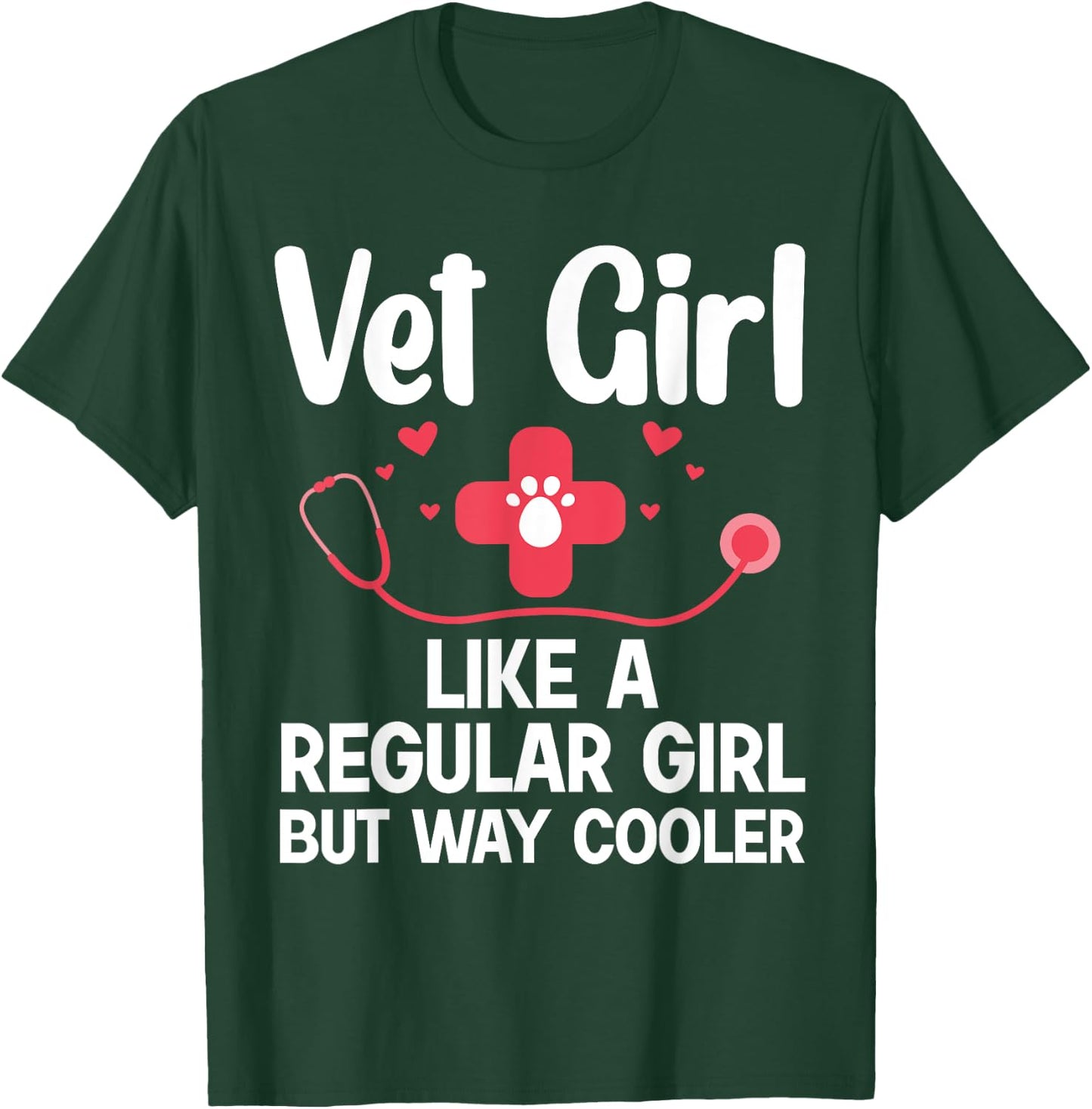 Funny Veterinarian Art For Girls Women Veterinary Week Lover T-Shirt - T-Shirt | Forest