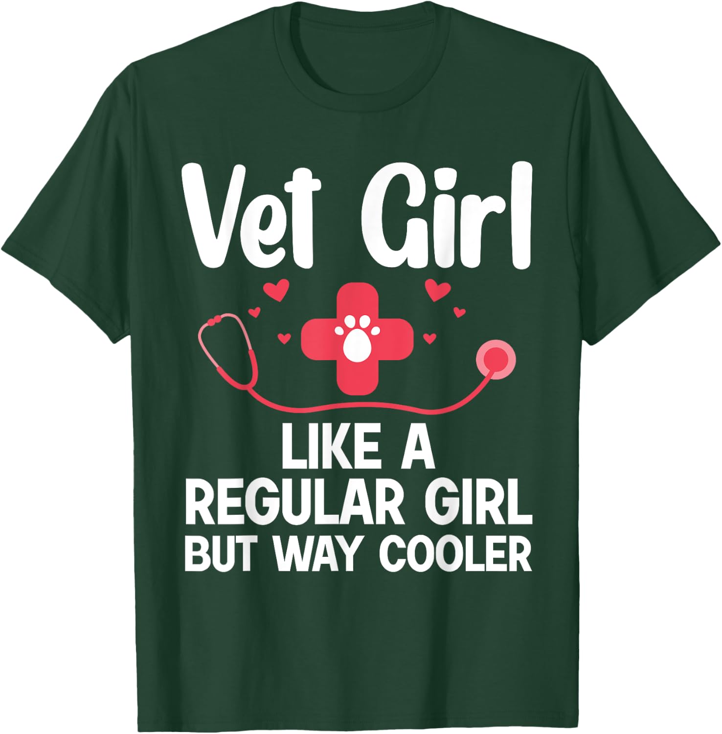 Funny Veterinarian Art For Girls Women Veterinary Week Lover T-Shirt - T-Shirt | Forest