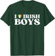Funny I Love Irish Boys I Red Heart British Boys Ireland T-Shirt - T-Shirt | Forest