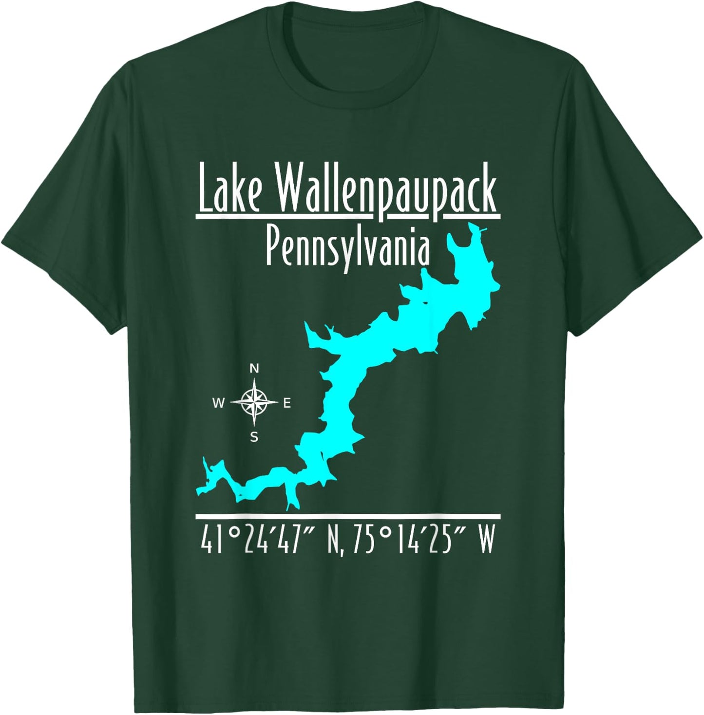 Modern Lake Wallenpaupack, Pennsylvania T-Shirt - T-Shirt | Forest