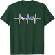 Heartbeat Half American Half Filipino Philippines Usa Flag T-Shirt - T-Shirt | Forest