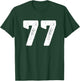 Number 77 Years Anniversary Sports Team Player T-Shirt - T-Shirt | Forest